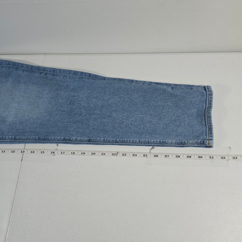 American Eagle Mom Jean Womens 12 X-Long Light Wash Stretch Denim Blue Pants - Picture 5 of 10